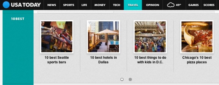 Top 10 Pizza in Chicago gets some love on the USA Today Travel home page